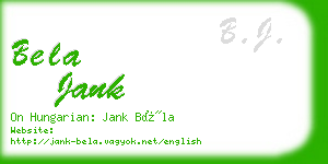 bela jank business card